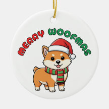 Kerst Shiba Inu Ornament: Vrolijke Woofmas