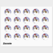 Kerst Shih Tzu Gift Labels (puppy cut) (Vel)
