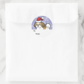 Kerst Shih Tzu Gift Labels (puppy cut) (Tas)