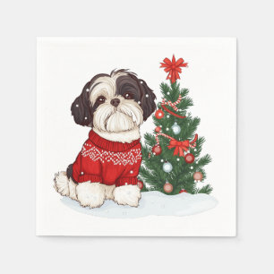 Kerst Shih Tzu Hond Servet