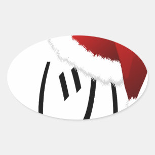 kerst shrug emoji ovale sticker