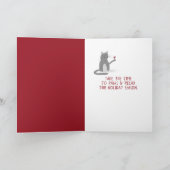 Kerst Siamees kat op een stoel Feestdagen Kaart (Binnen)