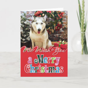Kerst - Siberische Husky - Teagarden Portretten Feestdagen Kaart