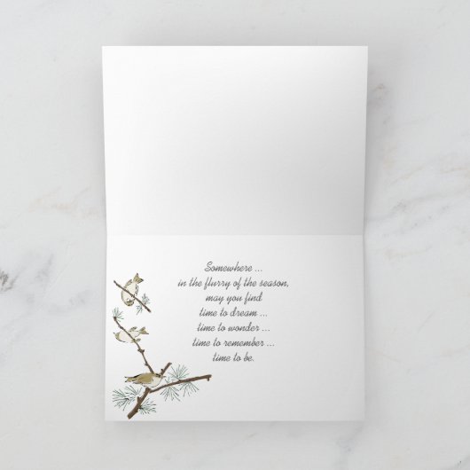 Kerst Silent Night Lantern Feestdagen Kaart (Binnen)