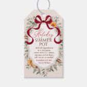 Kerst Simmer Pot Kerstmis Cadeaulabel (Voorkant)