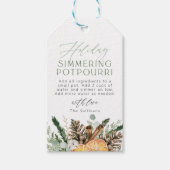 Kerst Simmerende Potpourri Cadeautag Cadeaulabel (Voorkant)