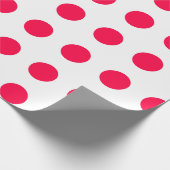 Kerst Sjabloon Rode Polka Dots Wit Trendy Cadeaupapier (Hoek)