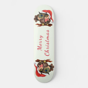 Kerst Skateboard Baby Uil met Gift