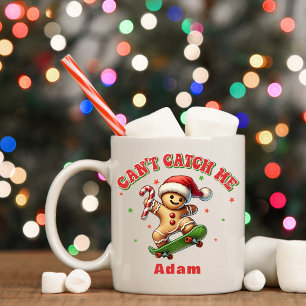 Kerst Skateboarden Gingerbread Man Koffiemok