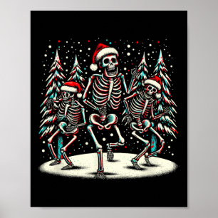 Kerst Skeletons -  Halloween Kostuum Poster