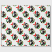 kerst skunk cadeaupapier (Vlak)
