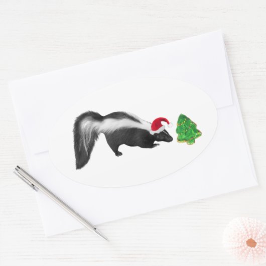 Kerst Skunk Stickers (Envelop)