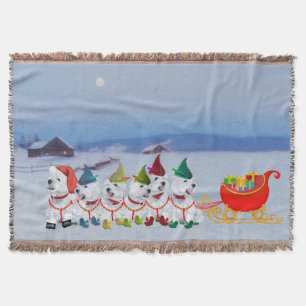 Kerst slee deken