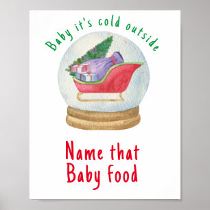 Kerst slee - Geef die babyvoeding een naam Poster
