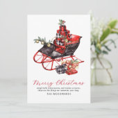 Kerst slee Merry Christmas (Staand voorkant)