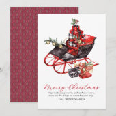Kerst slee Merry Christmas (Voorkant / Achterkant)