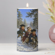Kerst slee-rit door het bos