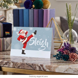 Kerst slee Santa Claus Homoseksueel Feestdag Kaart