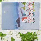 Kerst slee theedoek (Gevouwen)