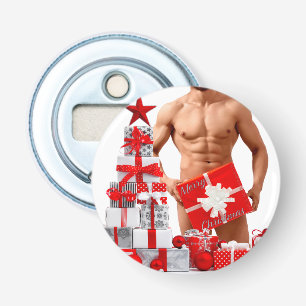 Kerst SlipperyJoe gay pride cadeaus LGBTQIA verpak Button Flesopener