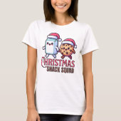 Kerst Snack Squad Kawaii Melk en Cookie T-shirt (Voorkant)
