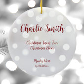 Kerst Sneeuw Leuk Keramisch Ornament