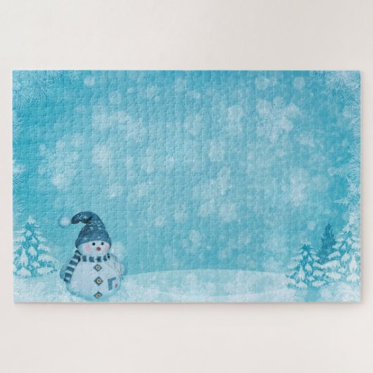 Kerst & Sneeuw Man Puzzel (Horizontaal)