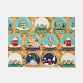 Kerst sneeuw-wereldbol Gnome/Gingerbread House// Deurmat