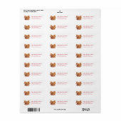 Kerst Sneeuwbol Retouradreslabels Etiket (Full Sheet)