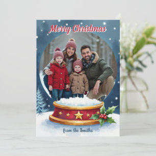 Kerst Sneeuwbol Wensen kerstkaart Kaart