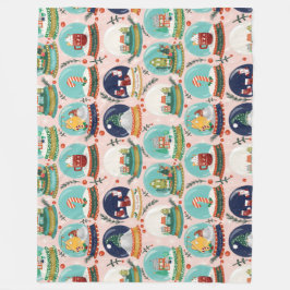 Kerst sneeuwbos-wereldbol//Gnome//Gingerbread Hous Fleece Deken