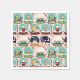 Kerst sneeuwbos-wereldbol//Gnome//Gingerbread Hous Servet