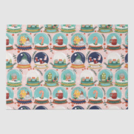 Kerst sneeuwbos-wereldbol//Gnome//Gingerbread Hous Tissuepapier