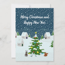 Kerst sneeuwdorp met kerstboom