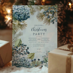 Kerst Sneeuwige Pijnboom Hydrangea Kaart