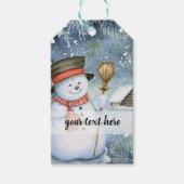 Kerst sneeuwman cadeaulabel (Voorkant)