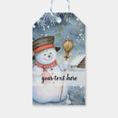 Kerst sneeuwman cadeaulabel (Achterkant)