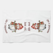 Kerst Sneeuwman Gewoon Chill Quote Leuke Waterverf Theedoek (Horizontaal)