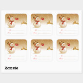 Kerst Sneeuwman Gift Label (Vel)