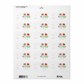 Kerst Sneeuwman Gift Label Labels (Full Sheet)