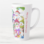 Kerst Sneeuwman Party Latte Mok (Rechts)
