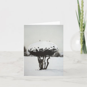 Kerst sneeuwscène landschap kunst notitiekaart