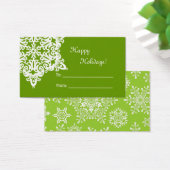 Kerst Sneeuwvlok Gift Label Visitekaartje (Bureau)
