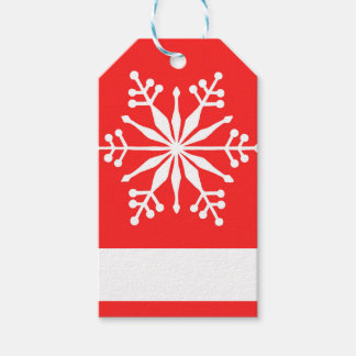 Kerst sneeuwvlok patroon. Cadeaulabel