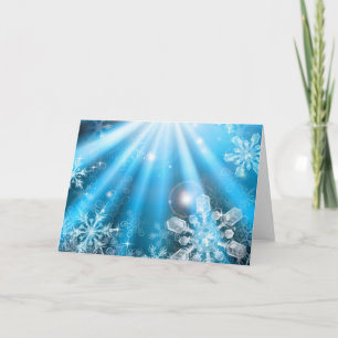 Kerst sneeuwvlokken achtergrond feestdagen kaart