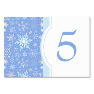 Kerst Sneeuwvlokken Diner Feest Tafelnummer