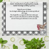 Kerst Sneeuwvogel Recept Keepsake Grijs Plaid Theedoek (Gevouwen)