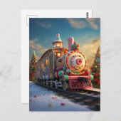 Kerst snoep briefkaart (Voorkant / Achterkant)