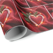 Kerst snoep Cane Hart met Lichten Cadeaupapier (Rol Hoek)