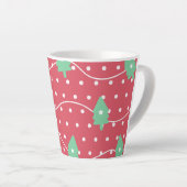 Kerst snoep kerstpatroon latte mok (Rechterhoek)